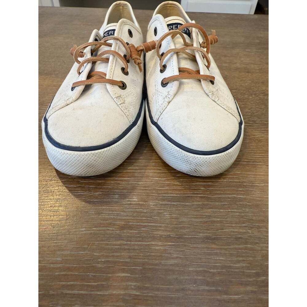 Sperry Top Sider Seacoast Sneakers Shoes Canvas White Womens 8.5 M STS95128 - Picture 7 of 8